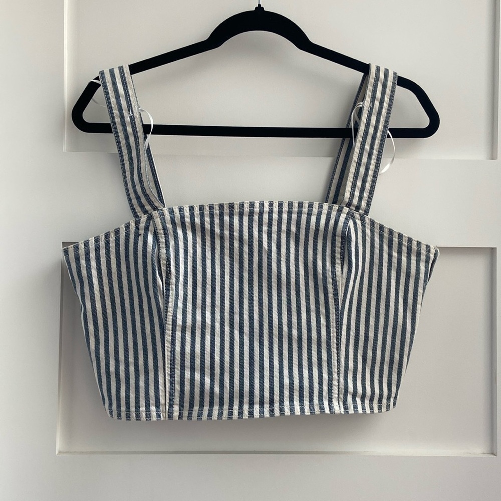 NWT Zara denim crop top​​​​​​​​